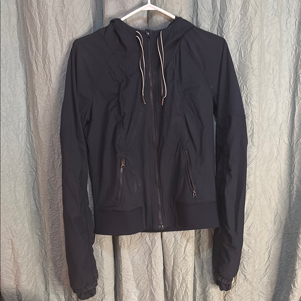 Lululemon Athletica Street to Studio Navy Bomber Jacket with Slim Fit